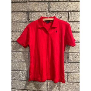 Polo By Ralph Lauren Red Polo Shirt Mens XL 100% Cotton Classic Fit Embroidered
